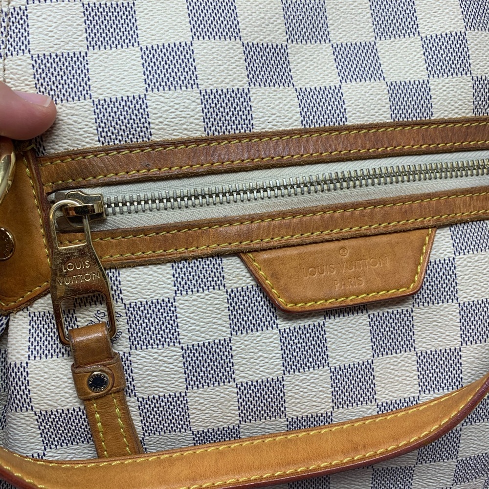 Authentic  LOUIS VUITTON Damier Azur Evora MM